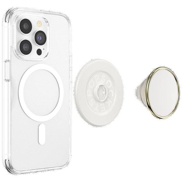 Popsockets Round Luxe Coconut Creme Enamel MagSafe Holder and Phone Stand 5