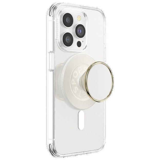 Popsockets Round Luxe Coconut Creme Enamel MagSafe Holder and Phone Stand 2