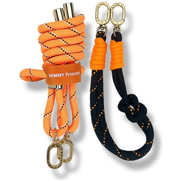 Nimmy Cool&amp Cute 2.0 crossbody + handstrap set - orange and black