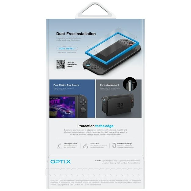 Uniq Optix Matte Glass for Nintendo Switch 2 3