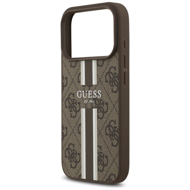 Guess 4G Printed Stripes MagSafe case for iPhone 17 Pro - brown 5