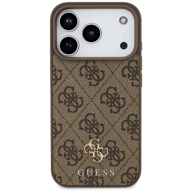 Guess 4G Small Classic Logo MagSafe case for iPhone 17 Pro - brown 2