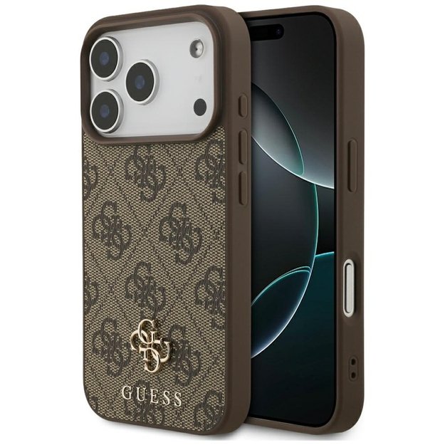 Guess 4G Small Classic Logo MagSafe case for iPhone 17 Pro - brown
