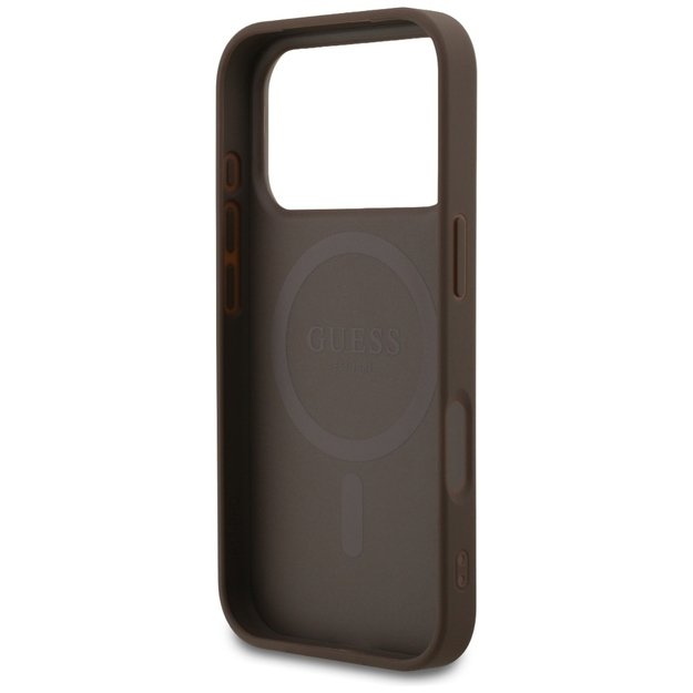 Guess 4G Small Classic Logo MagSafe case for iPhone 17 Pro - brown 6