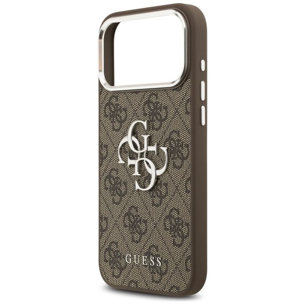 Guess 4G Big 4G Classic Logo Case for iPhone 17 Pro Max Brown - Silver 5