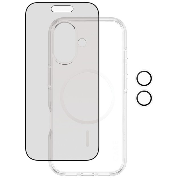 CARE by PanzerGlass Flagship Privacy 3-in-1 Case + Privacy Glass + Lens for iPhone 17 2