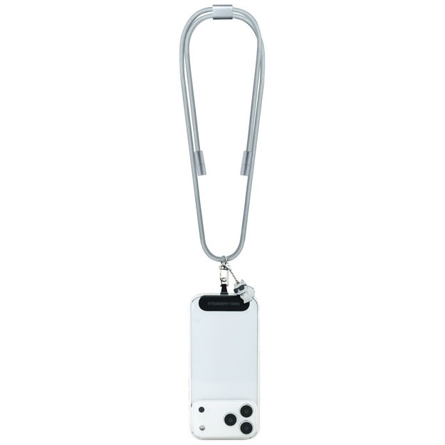 Karl Lagerfeld CBDY Choupette Charm USB-C Cable / USB-C Lanyard - Gray 1