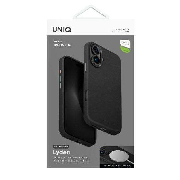 Uniq Lyden Magclick Charging Case for iPhone 16 - Black 4