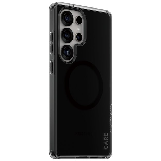 CARE by PanzerGlass Flagship Urban Combat Black QI Case for Samsung Galaxy S25 Ultra - Semi-transparent Smoke 1