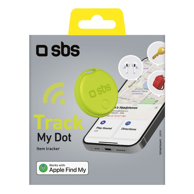 SBS Track My Circle Locator Compatible with Apple Find My - Green 1