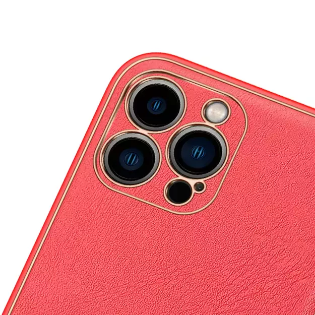 Dux Ducis Yolo elegant case made of soft TPU and PU leather for iPhone 13 Pro Max red 25