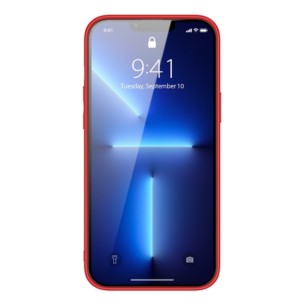 Dux Ducis Yolo elegant case made of soft TPU and PU leather for iPhone 13 Pro Max red 13