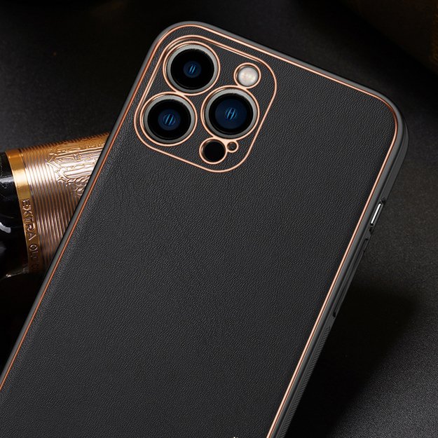 Dux Ducis Yolo elegant case made of soft TPU and PU leather for iPhone 13 Pro Max red 19