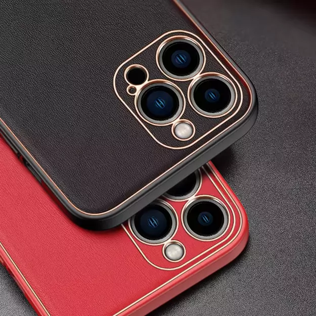 Dux Ducis Yolo elegant case made of soft TPU and PU leather for iPhone 13 Pro Max red 41