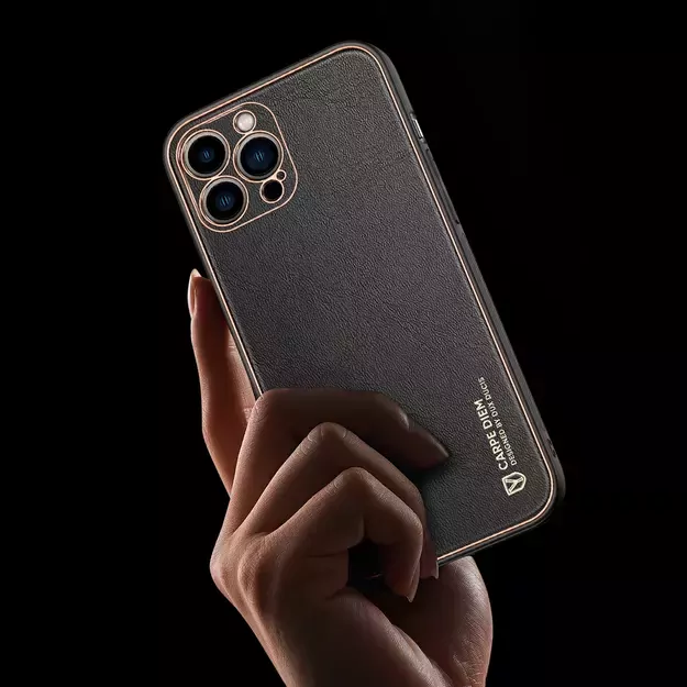 Dux Ducis Yolo elegant case made of soft TPU and PU leather for iPhone 13 Pro Max red 39