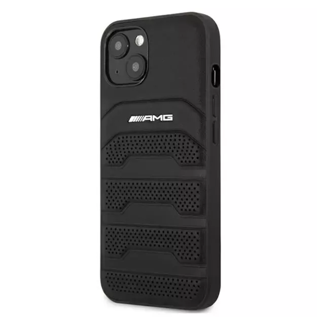 AMG AMHCP13SGSEBK iPhone 13 mini 5,4  czarny/black hardcase Leather Debossed Lines 8