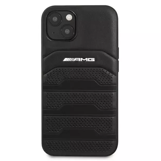 AMG AMHCP13SGSEBK iPhone 13 mini 5,4  czarny/black hardcase Leather Debossed Lines 9