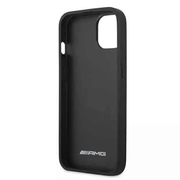 AMG AMHCP13SGSEBK iPhone 13 mini 5,4  czarny/black hardcase Leather Debossed Lines 13