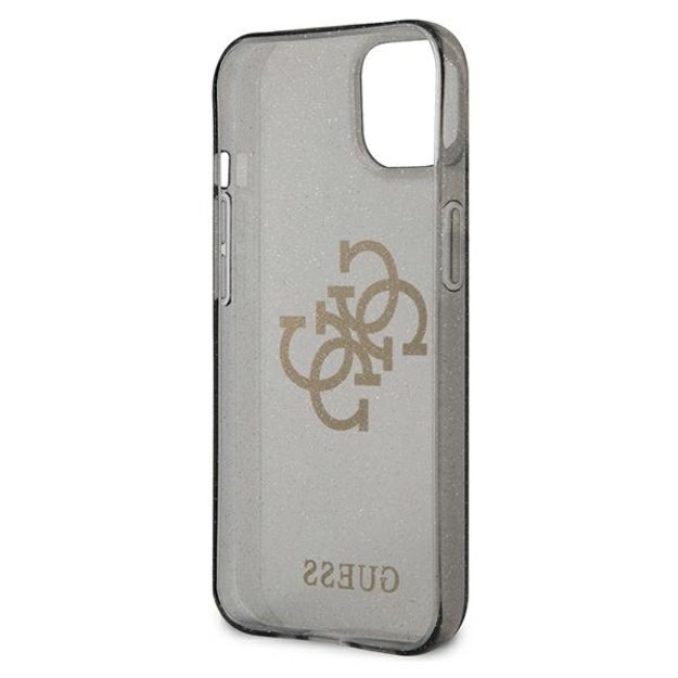 Guess GUHCP13SPCUGL4GBK iPhone 13 mini 5.4&quot  black/black hard case Glitter 4G Big Logo 13