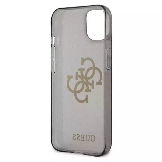 Guess GUHCP13SPCUGL4GBK iPhone 13 mini 5.4&quot  black/black hard case Glitter 4G Big Logo 6