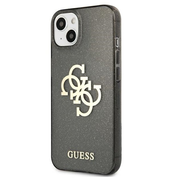 Guess GUHCP13SPCUGL4GBK iPhone 13 mini 5.4&quot  black/black hard case Glitter 4G Big Logo 8
