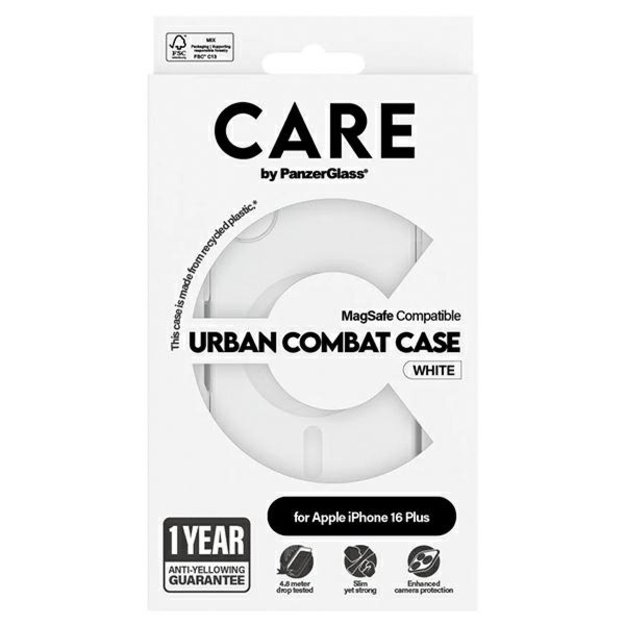CARE by PanzerGlass Flagship Case iPhone 16 Plus 6.7&quot  white/white MagSafe 1339 2