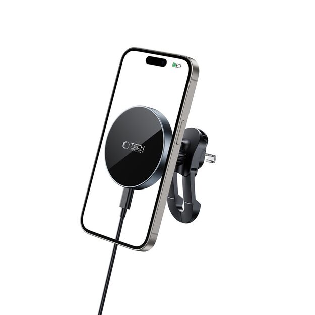 Tech-Protect mm15W-V5 Magnetic MagSafe Car Air Vent Mount - Black 1