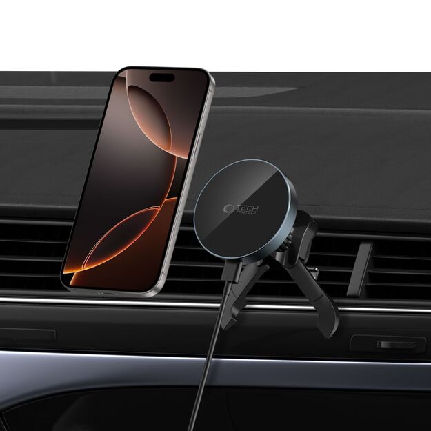 Tech-Protect mm15W-V5 Magnetic MagSafe Car Air Vent Mount - Black 9