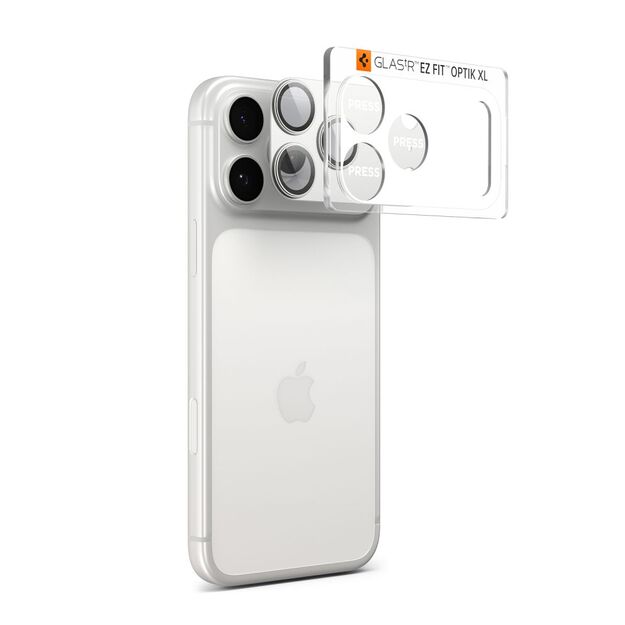 Spigen Optik Pro XL Camera Lens Glass for iPhone 17 Pro - Silver 1