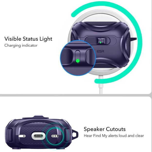 ESR Cyber ​​FlickLock MagSafe Case for AirPods Pro 3 - Purple 1