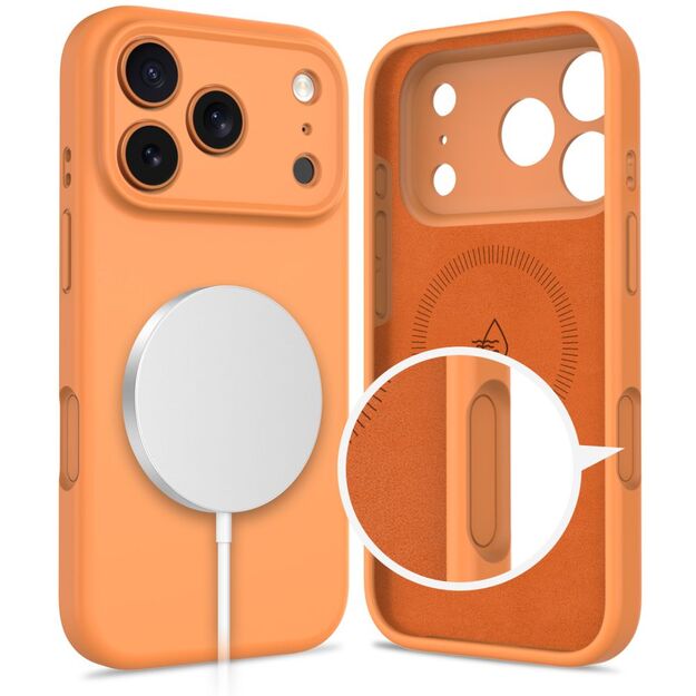 Tech-Protect Silicone MagSafe Case for iPhone 17 Pro - Orange 1