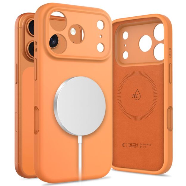 Tech-Protect Silicone MagSafe Case for iPhone 17 Pro - Orange