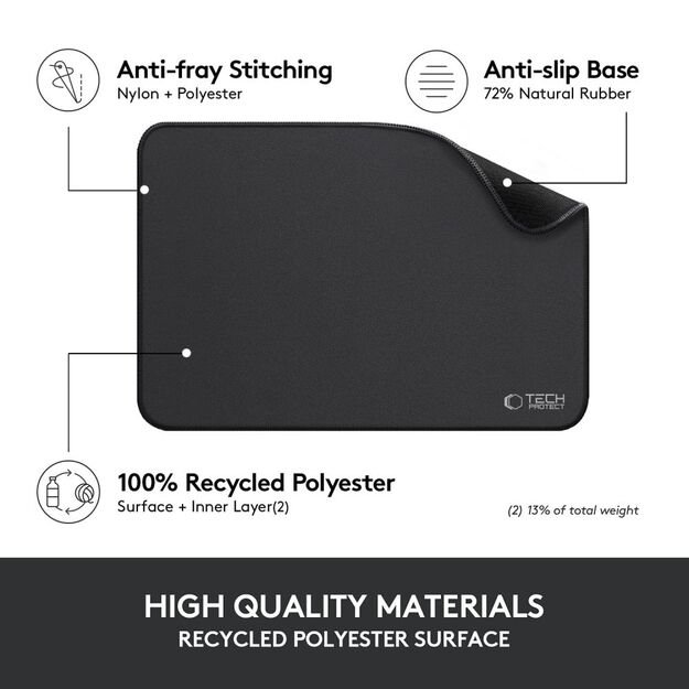 Tech-Protect A100 Mouse Pad 35 x 25 cm - Black 5