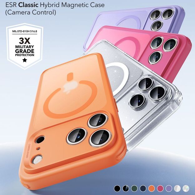 ESR Classic Hybrid MagSafe Case for iPhone 17 Pro Max - Clear Orange 4