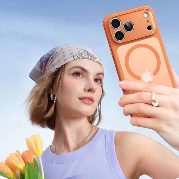 ESR Classic Hybrid MagSafe Case for iPhone 17 Pro Max - Clear Orange 5