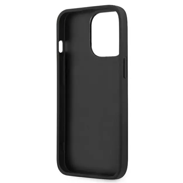 Karl Lagerfeld Leather Ikonik Karl&#39 s Head Metal Case for iPhone 13 Pro / 13 6.1&quot  - Pink 13