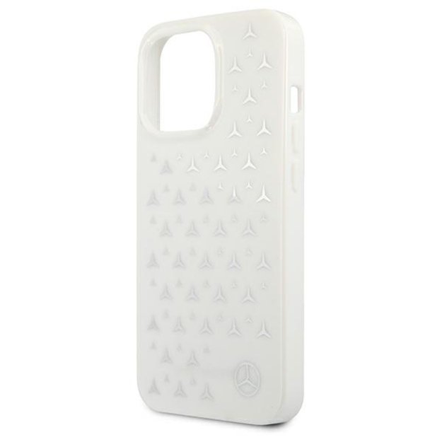Mercedes MEHCP13LESPWH iPhone 13 Pro / 13 6,1  biały/white hardcase Silver Stars Pattern 5