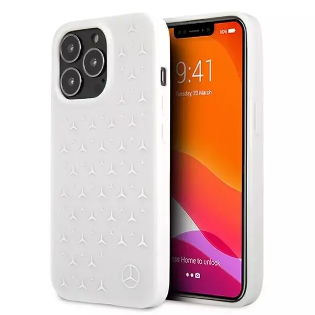 Mercedes MEHCP13LESPWH iPhone 13 Pro / 13 6,1  biały/white hardcase Silver Stars Pattern