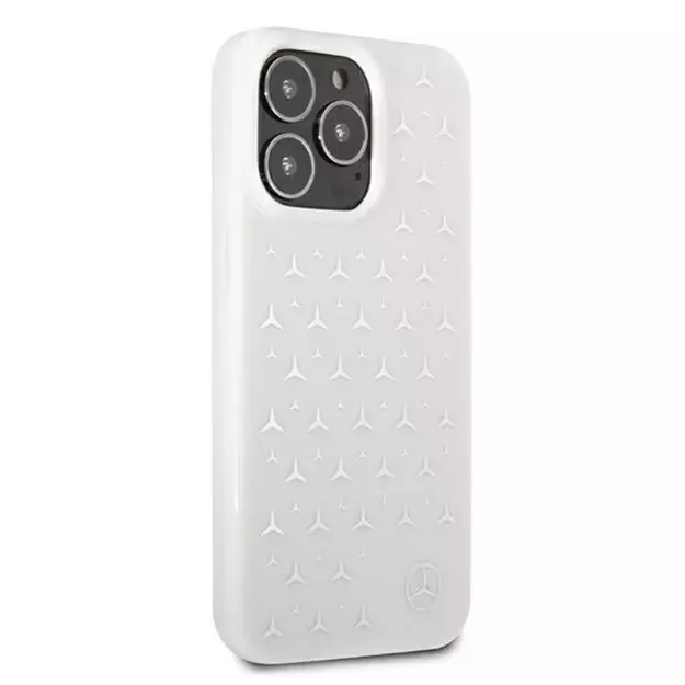 Mercedes MEHCP13LESPWH iPhone 13 Pro / 13 6,1  biały/white hardcase Silver Stars Pattern 10
