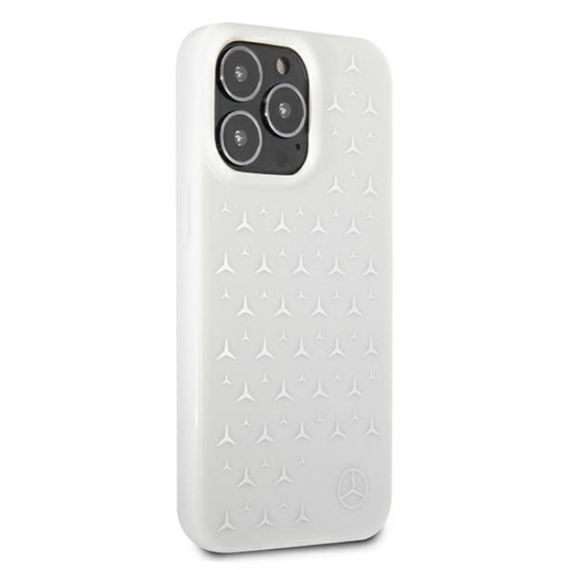 Mercedes MEHCP13LESPWH iPhone 13 Pro / 13 6,1  biały/white hardcase Silver Stars Pattern 3