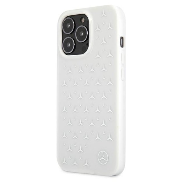 Mercedes MEHCP13LESPWH iPhone 13 Pro / 13 6,1  biały/white hardcase Silver Stars Pattern 1
