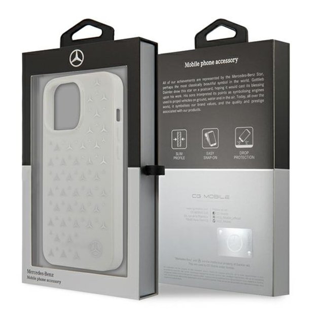 Mercedes MEHCP13LESPWH iPhone 13 Pro / 13 6,1  biały/white hardcase Silver Stars Pattern 7