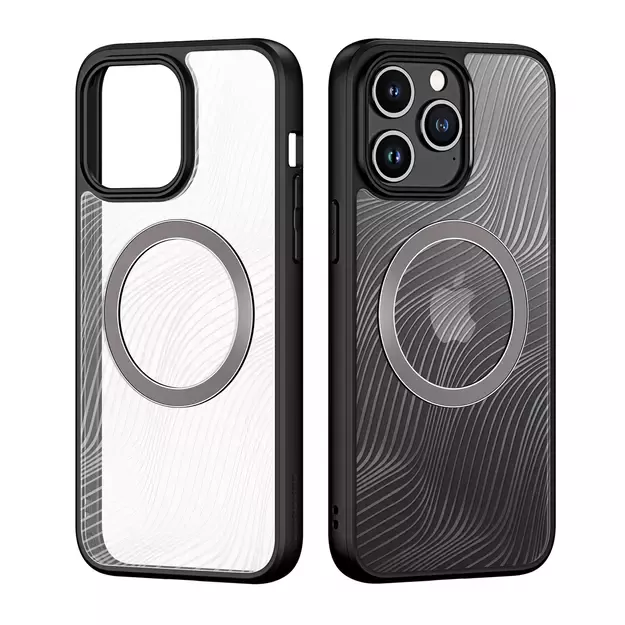 Armored case for iPhone 15 Pro Max with MagSafe Dux Ducis Aimo Mag - black 15