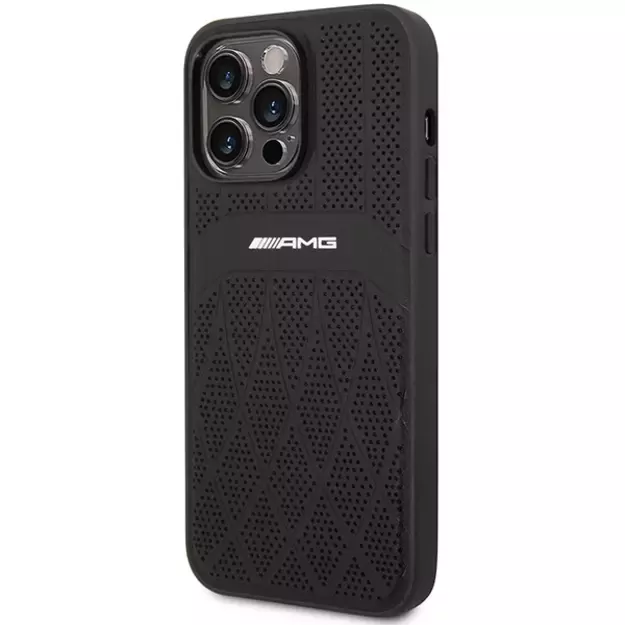 AMG AMHMP14XOSDBK iPhone 14 Pro Max 6.7  black/black hardcase Leather Curved Lines MagSafe 1