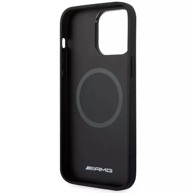 AMG AMHMP14XOSDBK iPhone 14 Pro Max 6.7  black/black hardcase Leather Curved Lines MagSafe 7
