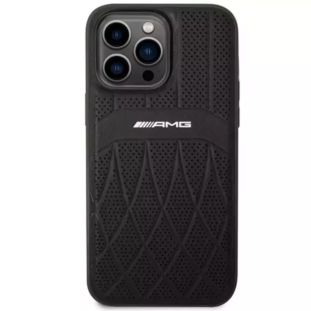 AMG AMHMP14XOSDBK iPhone 14 Pro Max 6.7  black/black hardcase Leather Curved Lines MagSafe 2