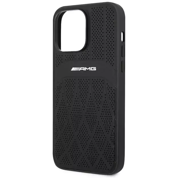 AMG AMHMP14XOSDBK iPhone 14 Pro Max 6.7  black/black hardcase Leather Curved Lines MagSafe 5