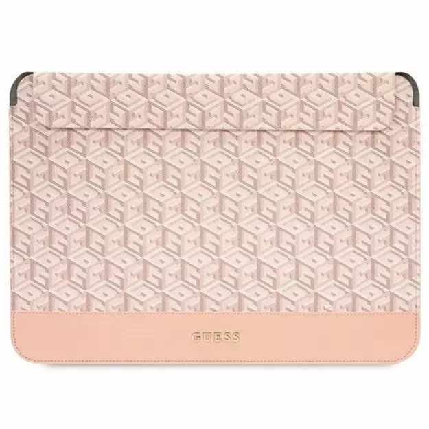 Guess GCube Stripes case for a 14&quot  laptop - pink