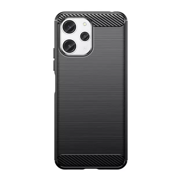 Flexible carbon pattern case for Xiaomi Redmi 12 Carbon Case - black 12