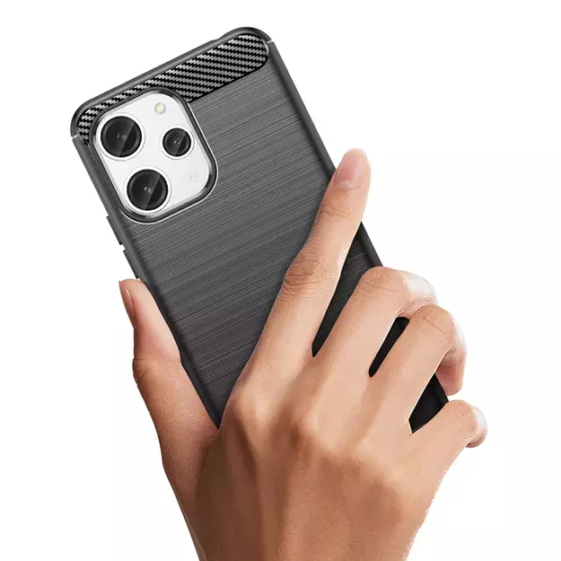 Flexible carbon pattern case for Xiaomi Redmi 12 Carbon Case - black 11